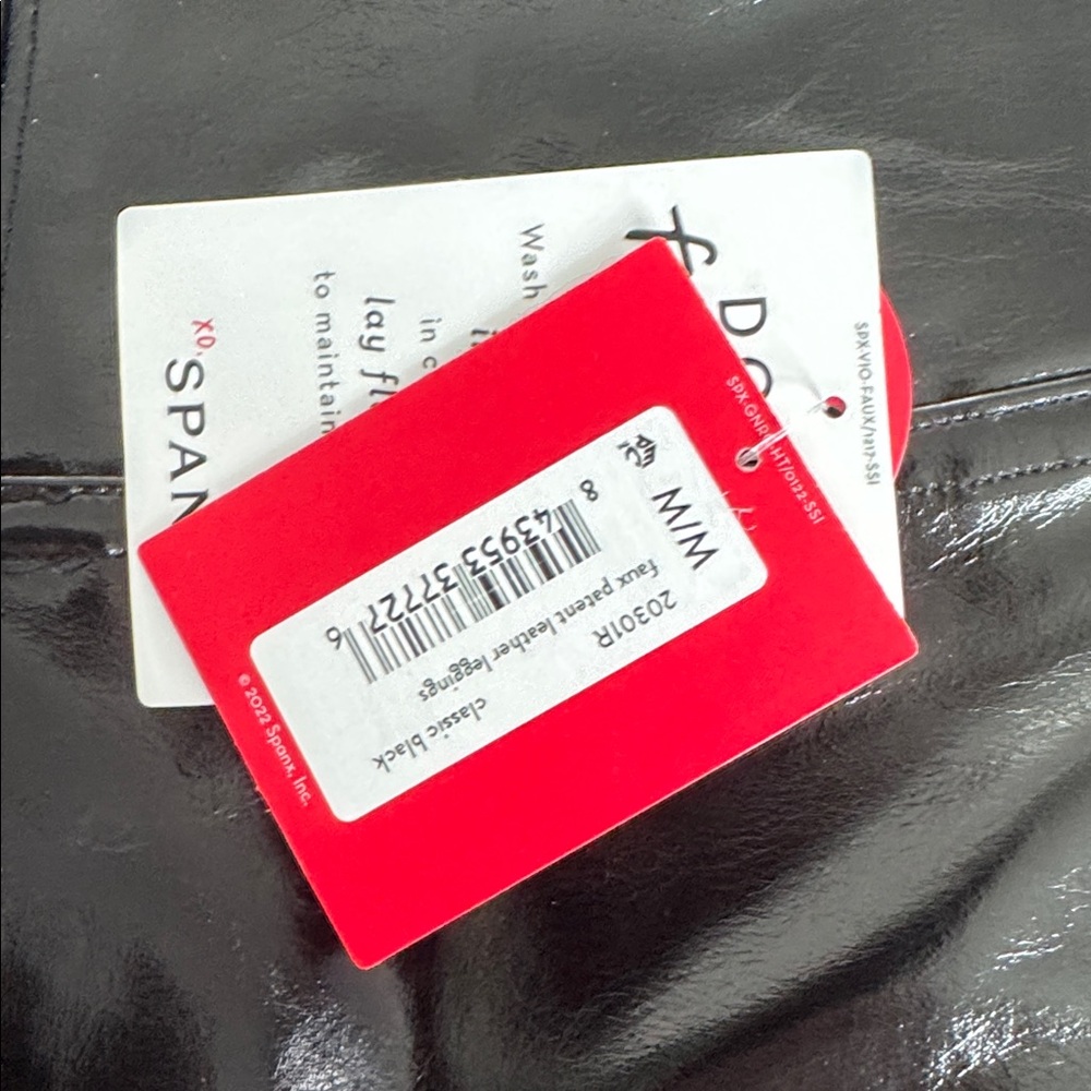 Brand new SPANX Shiny Black faux leather Leggings